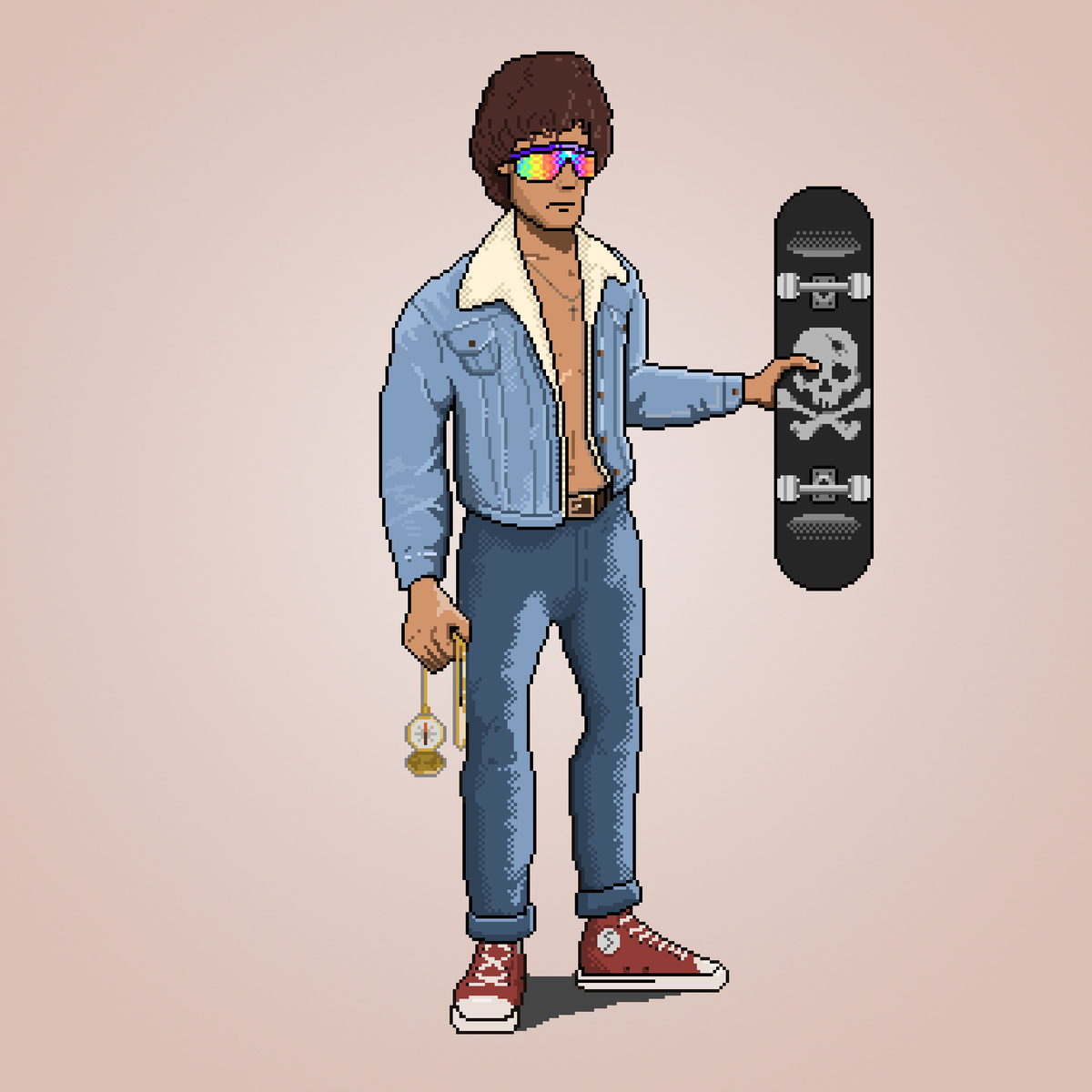 "Where I'm going, I don't need roads........., I do need a skateboard and a compass though."

#NFT #NFTCommunity #pixelart #pfp #pfpNFT #freemintNFT
