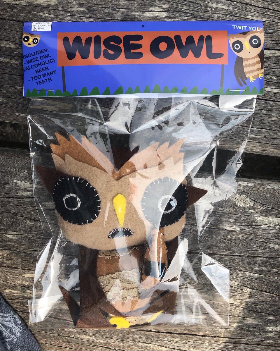 ninelivestabs's tweet photo. and here is the little #WiseOwl i made!!!!! he is evil and must be imprisoned in plastic for his crimes for LIFE #InsideNo9 https://t.co/DjDOAP0ALy