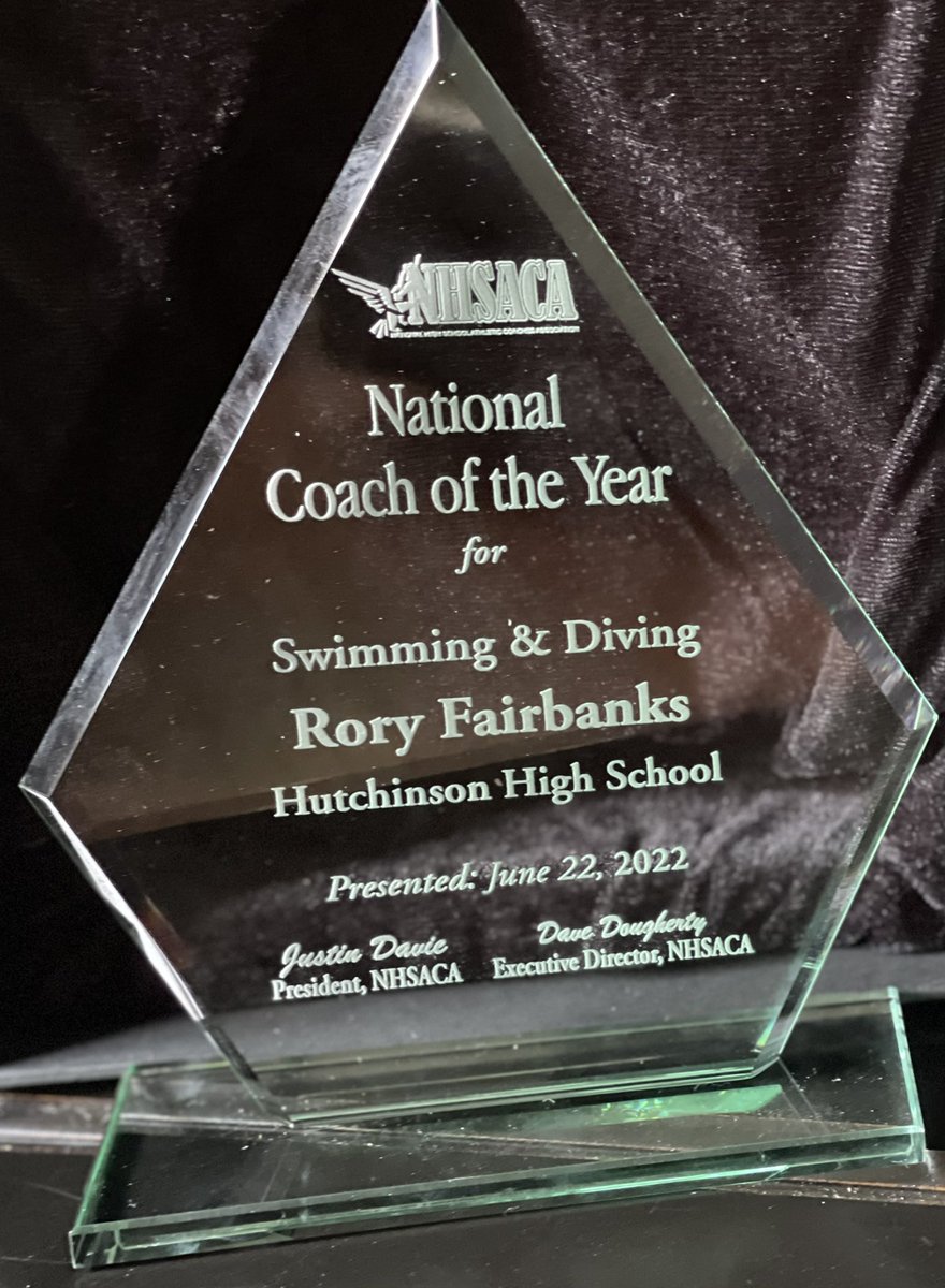 So this actually happened last night. Was honored to be nominated, humbled to become a finalist and completely shocked that I won.  The awards I’ve earned are because of the great people around me. 
<a href="/nhsaca/">NHSACA</a> <a href="/HutchBoysSwim/">Hutchinson Boys Swim & Dive</a> <a href="/HutchActivities/">Hutchinson HS Activities Department</a>