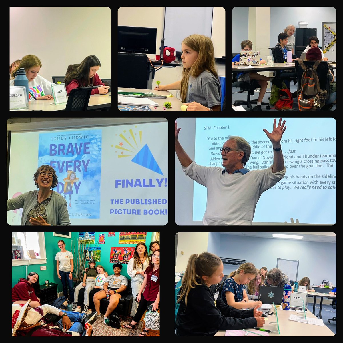ProjectWrite's tweet photo. We had two children book authors come to speak at Project Write today. First we had Fred Bowmen, who specializes in writing children sports books. Then we also had Trudy Ludwig, who specializes in picture books. #youngwriters #middleschoolwriters #highschoolwriters https://t.co/PTc4yNybyD