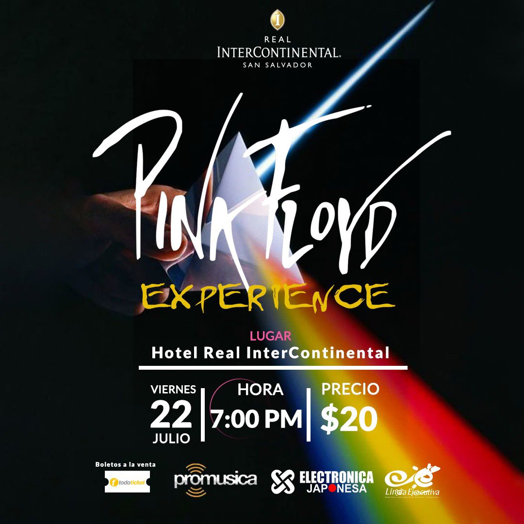 MoisesAnaya72's tweet image. Mire que bonito!
Esto es una tradición para tod@ fanatic@ de Pink Floyd en El Salvador.
Después de más de 3 años de ausencia, regresamos con todos los poderes al @InterConti_SAL con 3 horas de psicodelia inglesa 🏴󠁧󠁢󠁥󠁮󠁧󠁿 
Compre sus entradas en @TodoTicketSV 
Aquí la 💦 no detiene nada