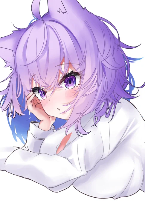 #絵かゆ  wipお顔はいい感じにできたけど髪と服が難しい( ˘•ω•˘ ) 