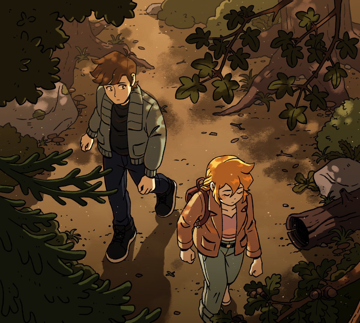 cryoflower's tweet photo. @miss_misery8 Ash in the Wind is a paranormal romance about two college students getting lost in the woods and traversing more and more complicated bgs 🤣 (too meta?)

link: https://t.co/S9jCM2pwu2

tagging @bel_by_the_sea @snowswallow_ and @syliloquy to shout em out, no pressure tho! https://t.co/4sNk1b9W8t