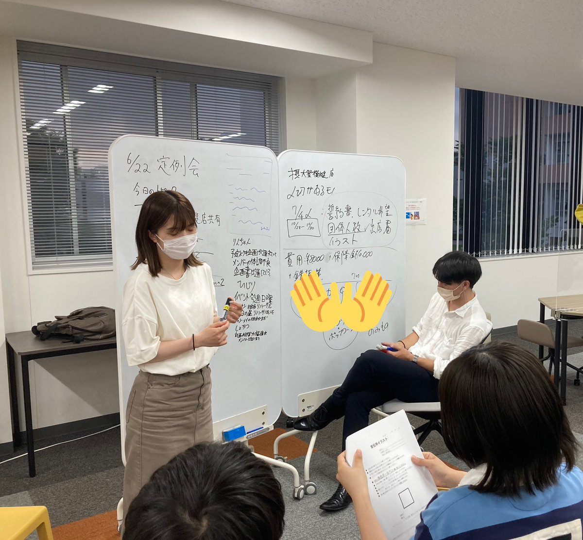 01_creators's tweet photo. 前回のmeeting
6Gの隠し撮りコーナー
ミーティングの一部です
摂大祭に向け、出店店舗考え中です。
美味しいものを作りたいと思ってますので、是非出店できたらお願いします。

追記:しみさんという料理人が零壱内にはいます！ https://t.co/2x1JbXIgEw
