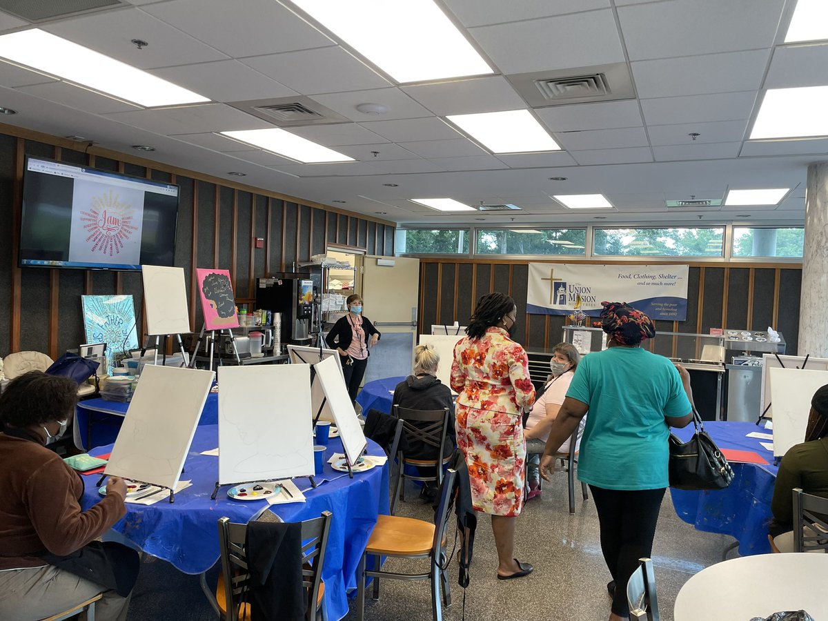NitaInRealLife's tweet photo. Giving some art wellness for the Union Mission Women’s Shelter https://t.co/n5IbaMdL6g