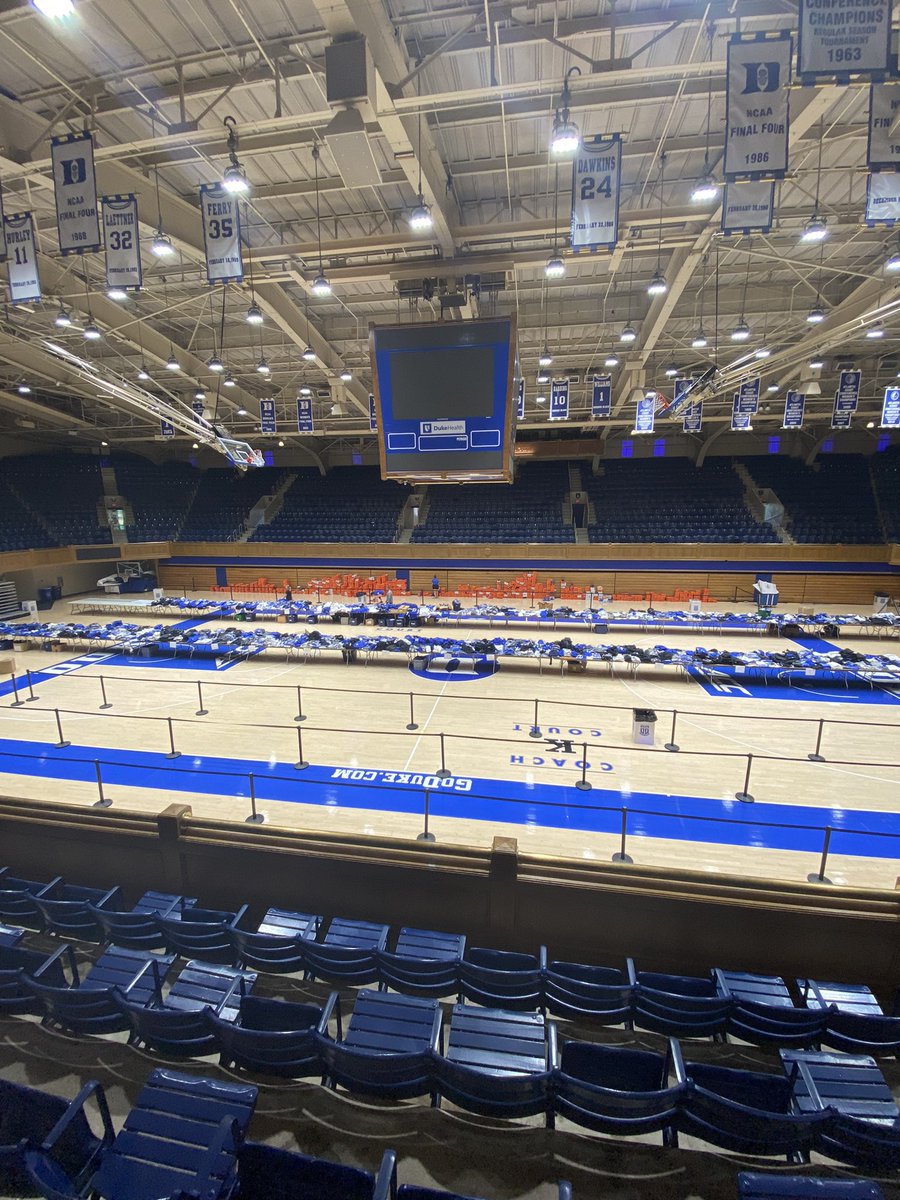 Duke FB Equipment (@dukefbequipment) on Twitter photo The surplus sale for <a href="/DukeATHLETICS/">Duke Athletics</a> begins tomorrow morning at 7 am! Big thanks to those who volunteered today with the setup! #WeAreDuke <a href="/DukeU/">Duke University</a> The surplus sale for <a href="/DukeATHLETICS/">Duke Athletics</a> begins tomorrow morning at 7 am! Big thanks to those who volunteered today with the setup! #WeAreDuke <a href="/DukeU/">Duke University</a>