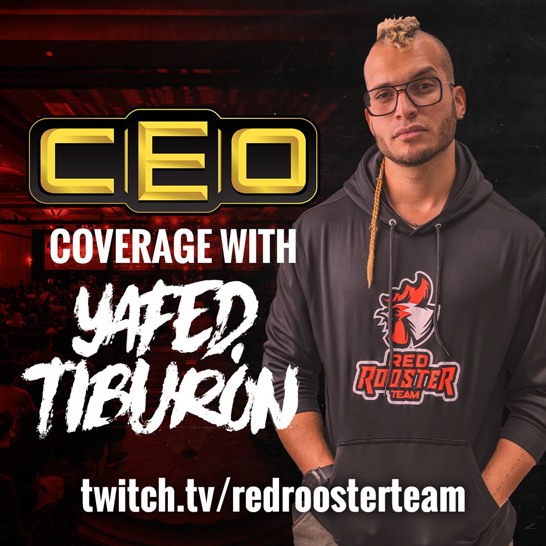 RedRoosterTeam1's tweet photo. No se pierdan la cobertura de #TeamRedRooster durante #CEO2022 con @YafedTiburon
Siganos para updates!
Vamos roosters! https://t.co/5gV5kmlsIv