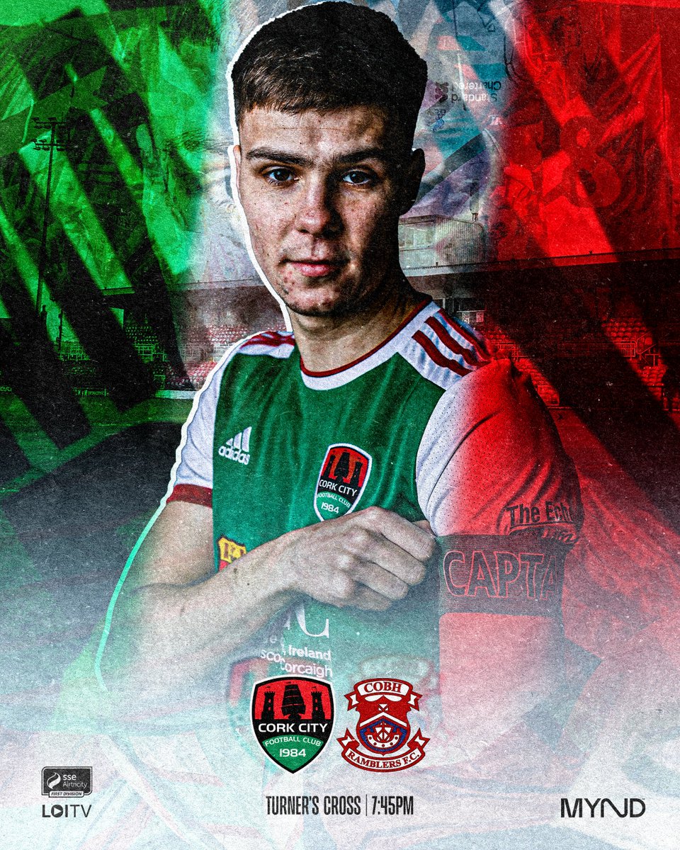 CorkCityFC's tweet photo. 𝐈𝐓'𝐒 𝐌𝐀𝐓𝐂𝐇𝐃𝐀𝐘! 💪🏼

🆚 Cobh Ramblers
🏟 Turner's Cross
🏆 SSE Airtricity League
⌚️ 7:45pm
📺 https://t.co/WStXoTxi03
🎙 Ruairi O'Hagan &amp; Davin O'Neill
🎟 https://t.co/DYieE4vXh5

#CCFC84 | #WeAreCity https://t.co/ess0TYeau3