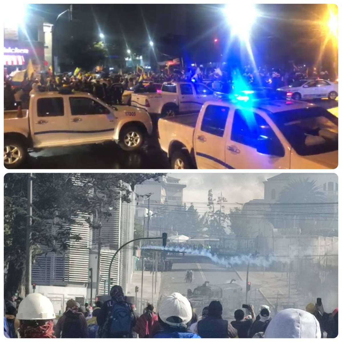 DDHH_Alianza's tweet photo. #ParoNacionalEc | Accionar discriminatorio de la @PoliciaNacional: mientras una marcha es resguardada y se garantizar su seguridad, a las marchas multitudinarias de personas indígenas y de sectores populares se las reprime con brutalidad. #CIDHesUrgenteEC @CIDH @HRI_ONG https://t.co/18jlKp9u9d