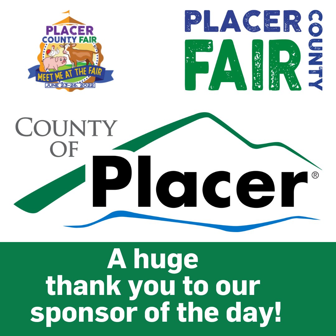 Opening day of the Placer County Fair! 
A huge thank you to our sponsor of the day- County of Placer.
Go see them in the Family Fun Zone everyday!