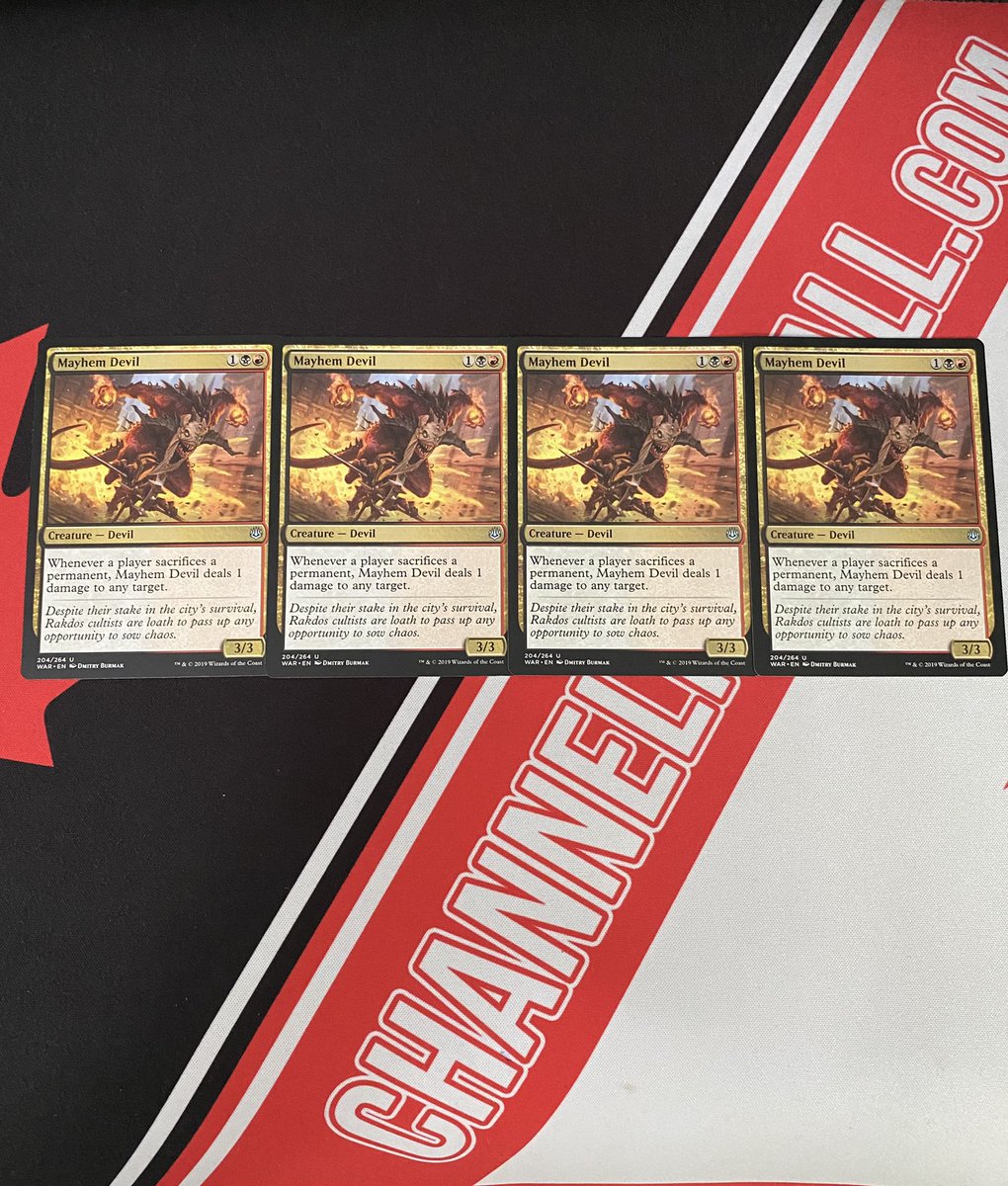 Thr33TTD's tweet photo. My #MTGMail order that came in the other day from @wizardstower1! 

Picked up just about everything I was missing for RW Heroic and Mono U Spirits in Pioneer, Modern Dredge and I also decided to pick up a set of Mayhem Devil before it’s a $10+ dollar uncommon lol https://t.co/YZdbB6gR1W