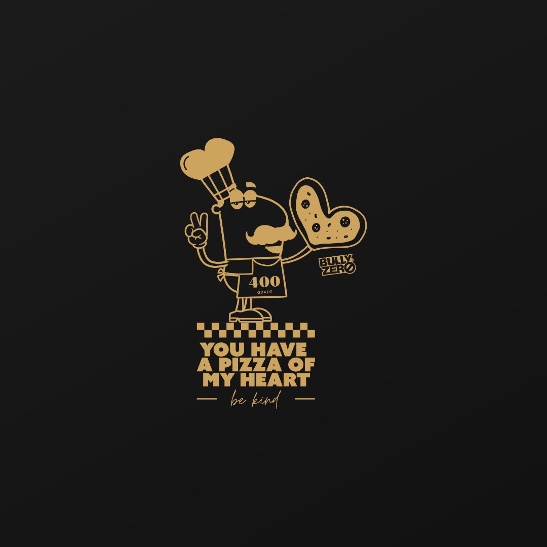 NowDesignAus's tweet photo. You have a pizza of my heart @gradigroup and @BullyZero 🍕Thank you for allowing us to be apart of this special cause 🖤

#nowdesign #400gradi #bullyzero #merchandise #illustrations #mockup #design https://t.co/XuIe3XGh8P