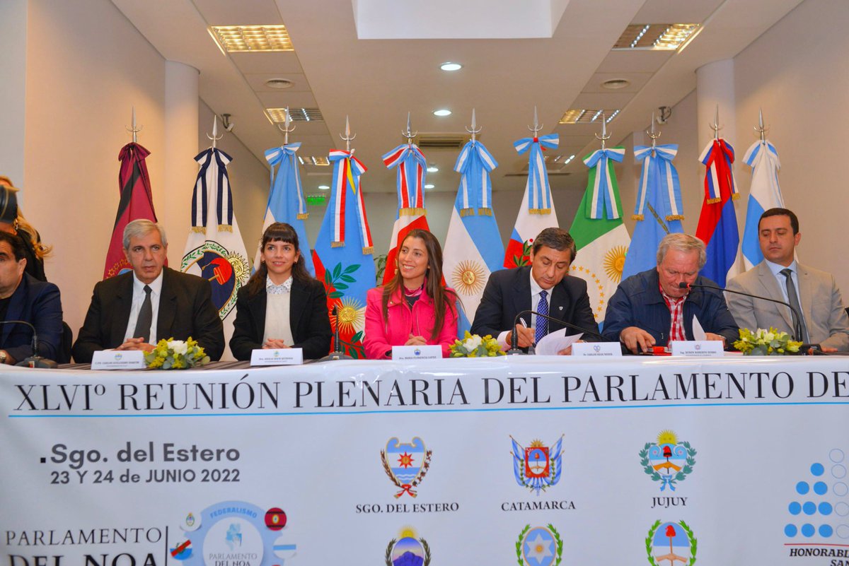 Florelop's tweet photo. Me siento orgullosa de que por primera vez en la historia la Región del Norte Grande tenga su parlamento, y más aún que pueda presidirlo.
Hoy en Santiago del Estero lo concretamos con la firma del Pacto de ampliación del NOA
@CarlosSilvaNed1 @analiarach @andresmarocco @rrdusso ⬇️ https://t.co/0uQQHiWZ2x