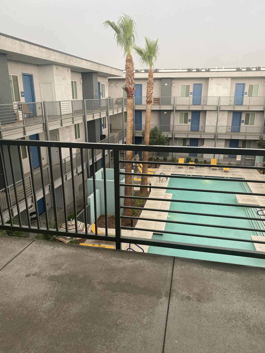 Coozyking514's tweet photo. First rain since I have Been in the Desert… 

Supposedly it’s gonna be a crazy storm, but like, wow man it’s actually raining here https://t.co/mQRo5l6KVl