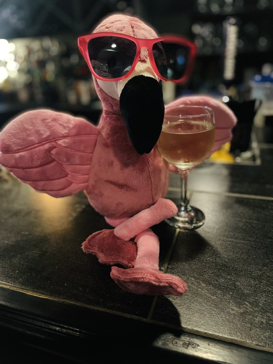 OUAGD's tweet photo. @goodr Carl is apparently a wino. #FlamingoesOnAWineryTour #everyoneisitalian #EvenCarl https://t.co/xMqcCF8SQP
