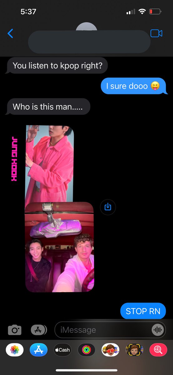 Namgikook17's tweet photo. My best friend has REFUSED to listen to Kpop no matter how many times I’ve tried and trust me I’ve tried!! This is what she just texted me. I wanna fight her😂 https://t.co/L4CvxvZIFN
