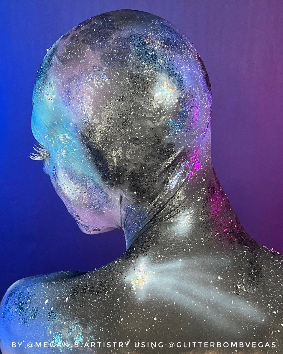 Check out this galactic glitter entry to our #glitter #makeup #contest by @meganbartistry! 
(Are you an #mua? Only one week left to register!)
skincitybodypainting.com/contest