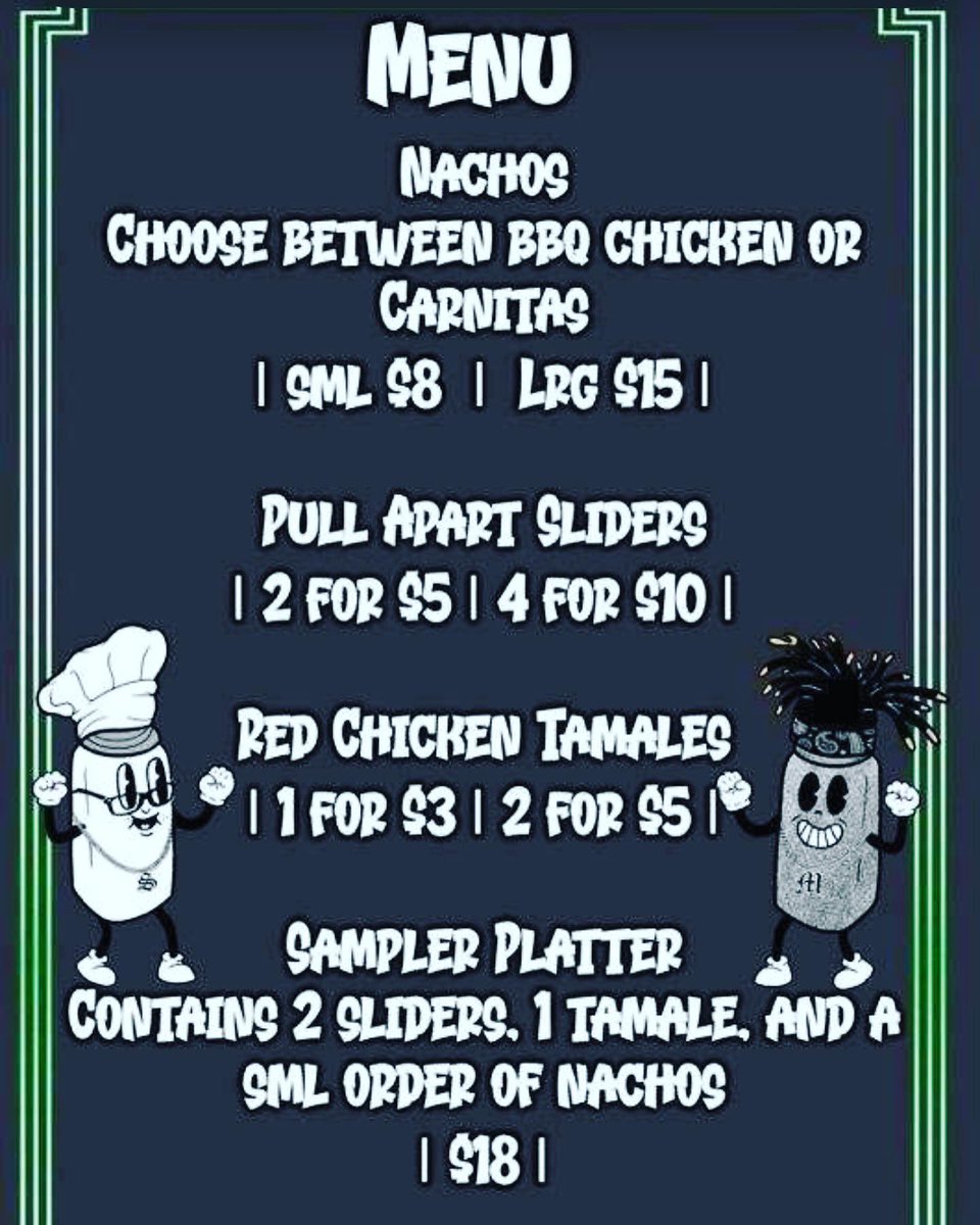 Salt_Maqa's tweet photo. Come down this Saturday and support us at Boulevard Cuts in Redlands! Check out the menu posted below we hope to see you all there! 🎉 https://t.co/PlHZRC9Pah