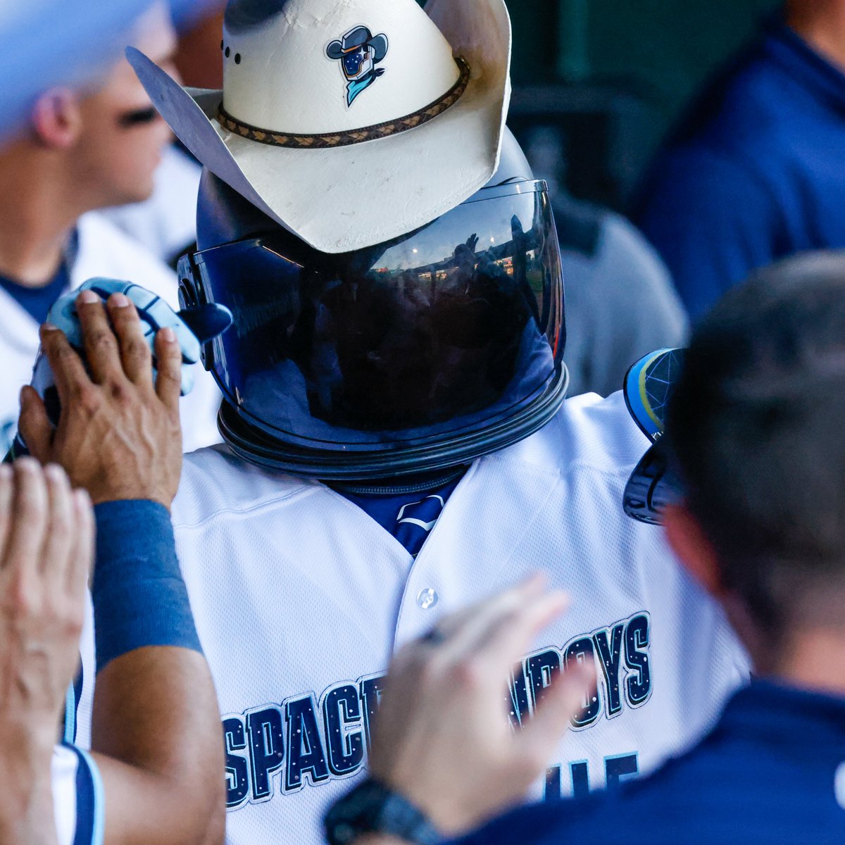 SLSpaceCowboys's tweet photo. Getting knighted with the helmet for the first time is always special. https://t.co/vUrfxF8WMi
