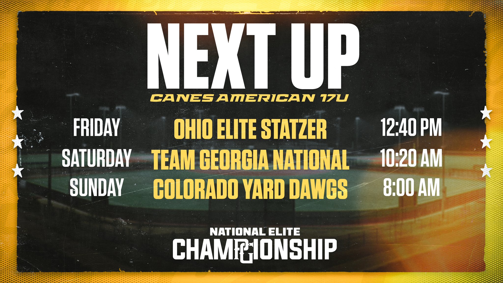 Canes Baseball on Twitter "The American squad will kick off the PG