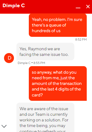 xTh3Weatherman's tweet photo. gonna go with yes, since apparently support is so overwhelmed that they're calling customers by the wrong name and just telling them to fuck off and try back later. https://t.co/pkzwbsQmRI