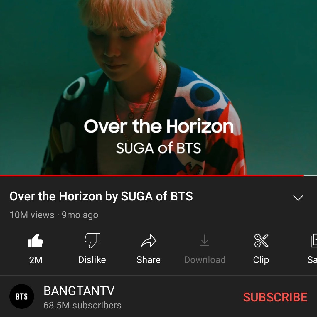 StreamForAgustD's tweet photo. Watch "Over the Horizon by SUGA of BTS" on YouTube
๐https://t.co/0vB5Xud5W6
#StreamingForSUGA
๋ฐฉํ์๋
๋จ ์๊ฐ #์๊ฐ
#SUGA BTSSUGA
#AgustD ใทใฅใฌ @BTS_twt https://t.co/u08XcDsuP4