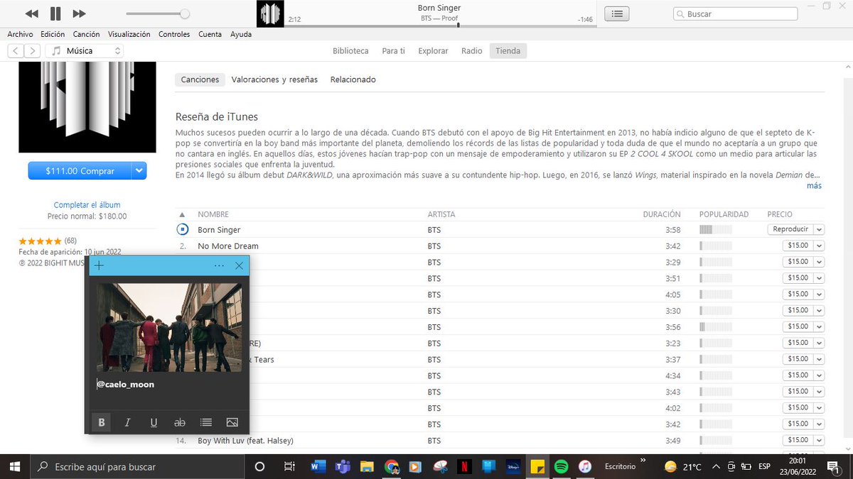 caelo_moon's tweet photo. @SeokjinOficial @BTS_twt Y si vivo 100 veces, 100 veces le lloraré siempre a Born Singer.
Gracias a @Berita07_ por ayudarme a comprar esta rolita y a ustedes por la organización. 🥺🤍
#BornSinger1MX #BTS_Proof #BTS
@BTS_twt https://t.co/2LzQfazPRV
