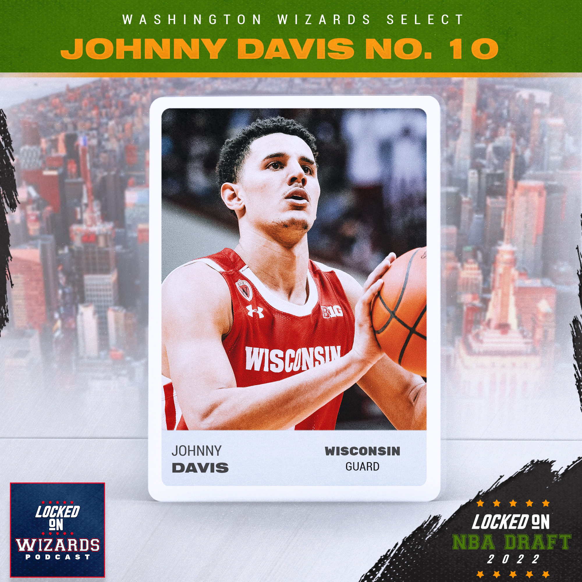 Twitter reacts to Johnny Davis being drafted No. 10 overall by the Wizards