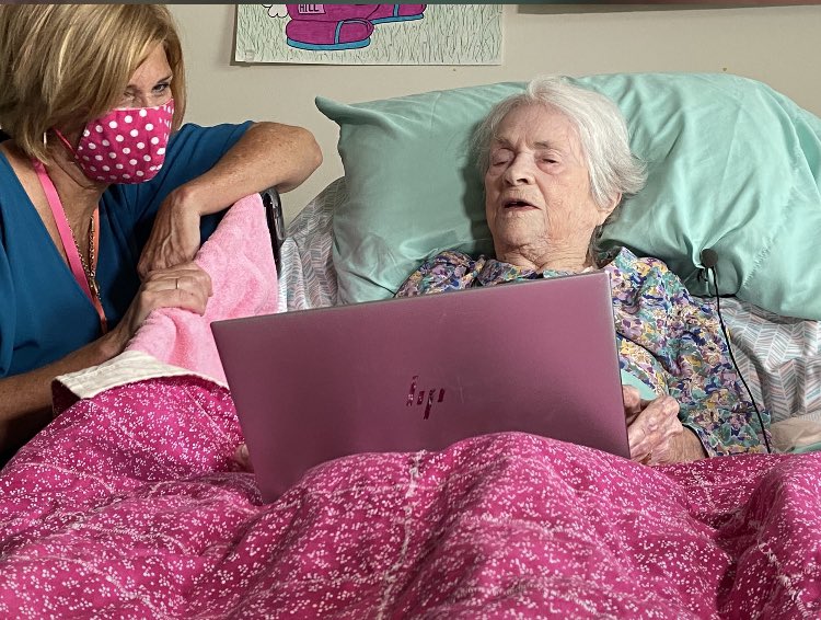 ChrisDavisMMJ's tweet photo. Two years ago — some of you all will remember a story we did on Elizabeth Hill.
She was turning 103 in the middle of a pandemic — so friends and family sent in videos and well wishes.
Well guess what happened today… https://t.co/UAYmT85Y15
