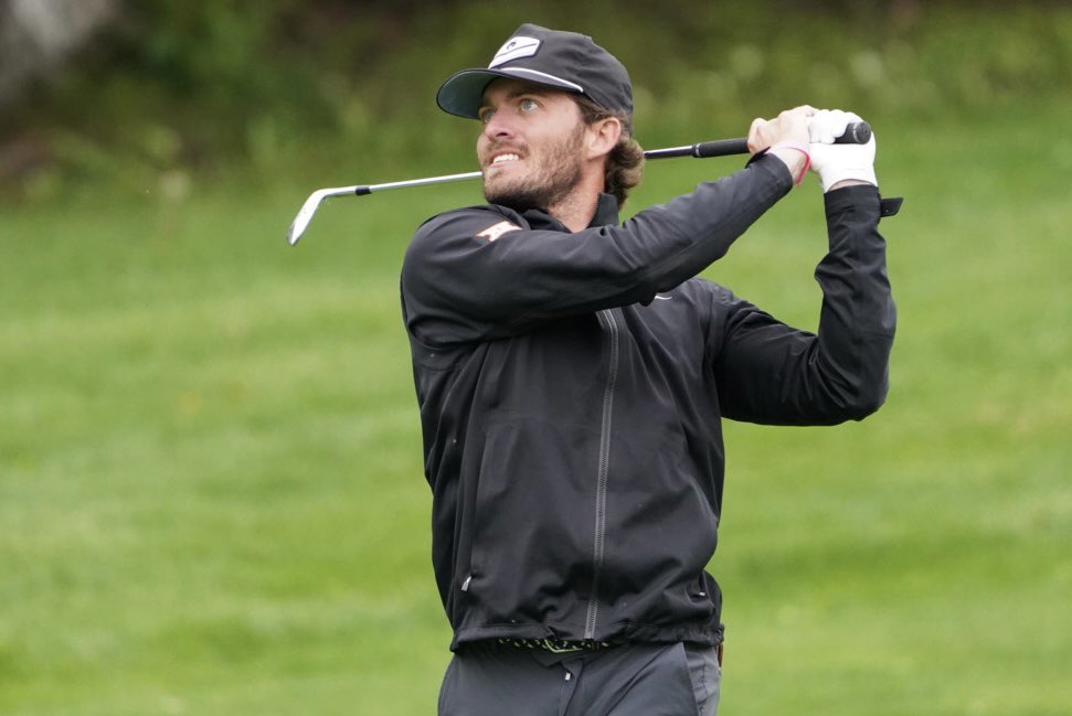 PGATOURAmericas's tweet photo. A 10+ hour, bogey-free round of 65 has @TFunk1030 tied for the lead at the @ElkRidgeOpen at 5-under https://t.co/FzIJqHvxvD