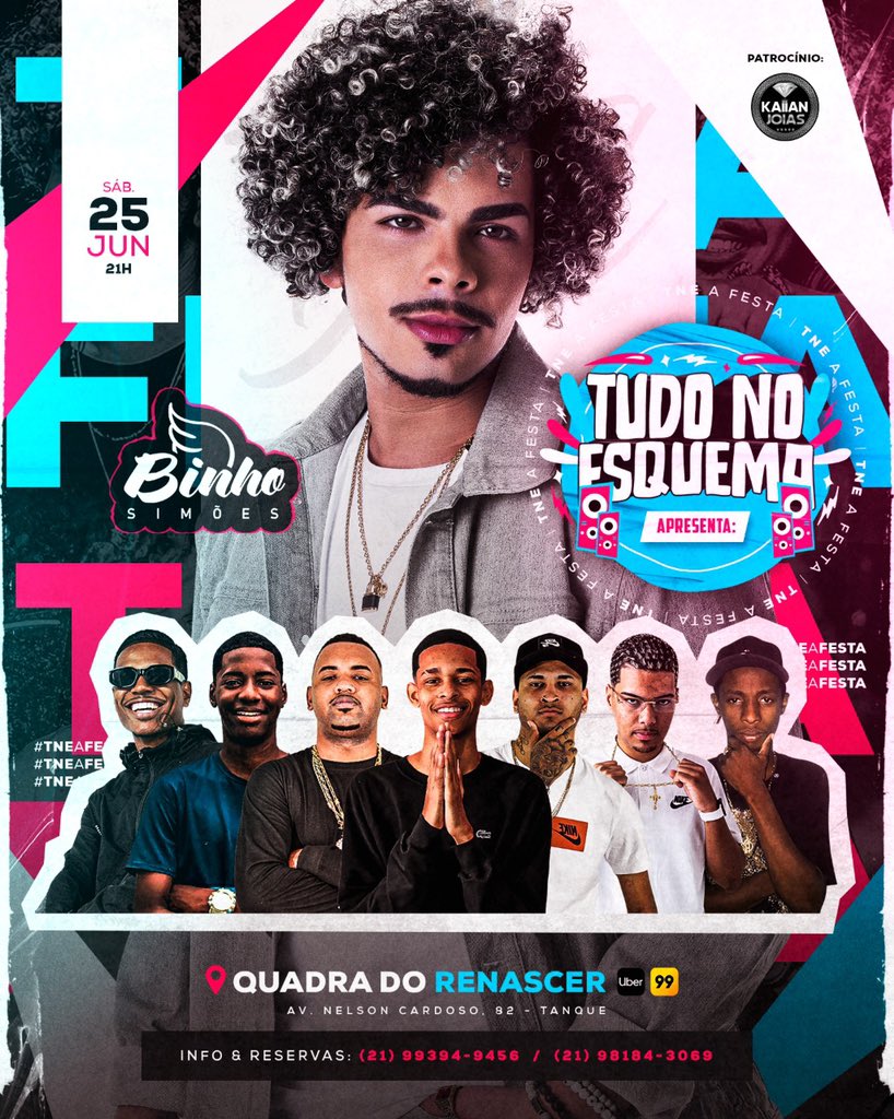 É SÁBADO AGORA, amor! 🥳
-
📆 25 de Junho 
📍Quadra do Renascer 

- BINHO SIMÕES 100 % CONFIRMADO 🥰

🎟  80% dos ingressos segundo lote esgotado 
🍾 Restam apenas 7 camarote disponíveis