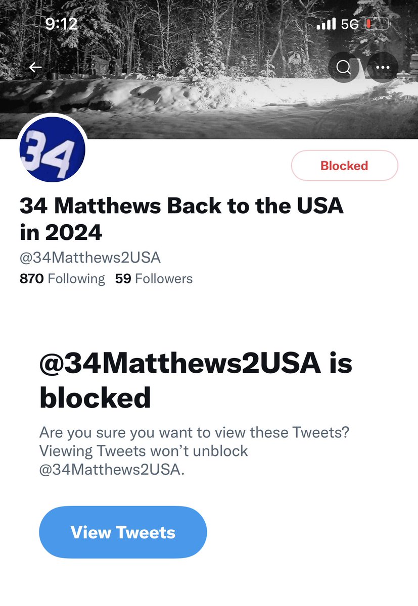 LeafsMaz20's tweet photo. I don’t feel bad about this one bit … I mean they didn’t do anything, actually just followed me but an account lobbying for Matthews to go to Arizona is an instant block out of principle lol
#MVPapi #LeafsForever #AustonHartthews https://t.co/dwpZq2XoFy