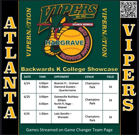 Ready for the Backward K College Showcase this weekend. I’m looking forward to meeting and learning from so many amazing coaches! <a href="/VipersHargrave/">Atlanta Vipers Hargrave 18u</a>
