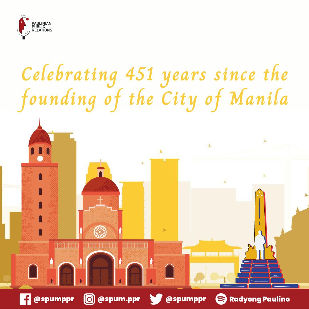 spumppr's tweet photo. Happy Manila Day!
As we celebrate the 451st year of Manila today. We encourage everyone to share their experiences of the hidden beauty of Manila.
#PPRintheNewNormal
#ManilaDay https://t.co/PX3MMdFOfy