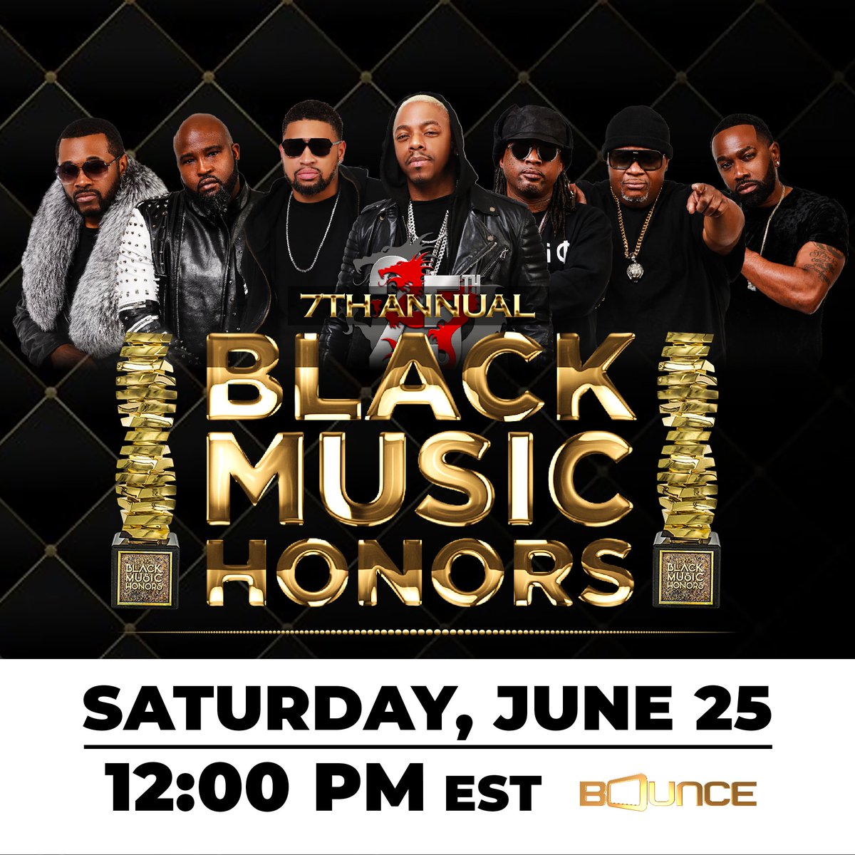 Don't miss the @BlackMusicHonor, hosted by @DeRayDavis & @LeToyaLuckett with a special honor and reunion performance by @DruHill4Real! Additional honorees @karyns_world, @thewhispers, @KeriHilson, @tevincampbelll! Airing Saturday, June 25th @ 12PM on @bouncetv #blackmusichonors