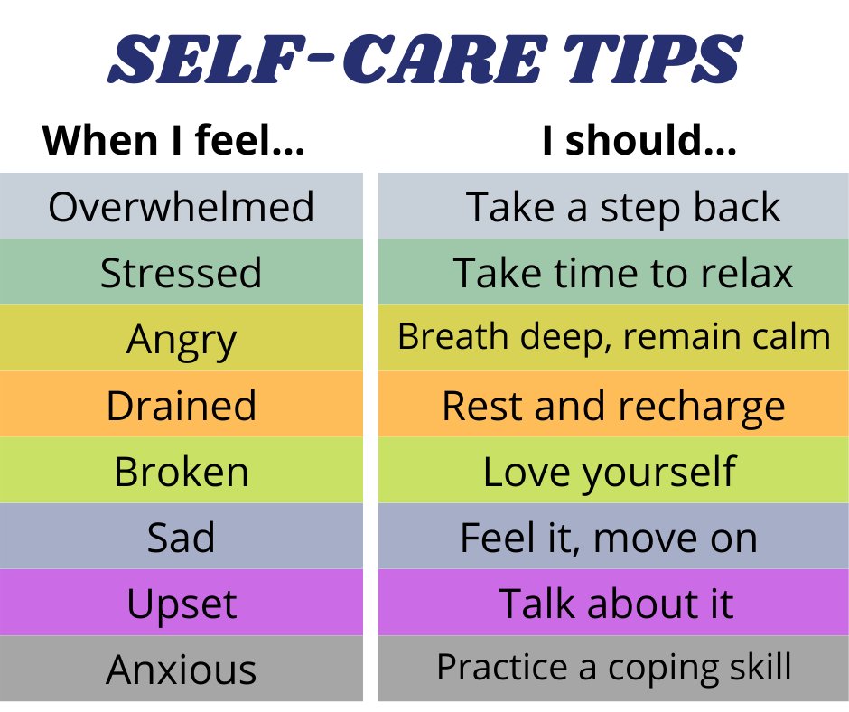 Tips for self-care: