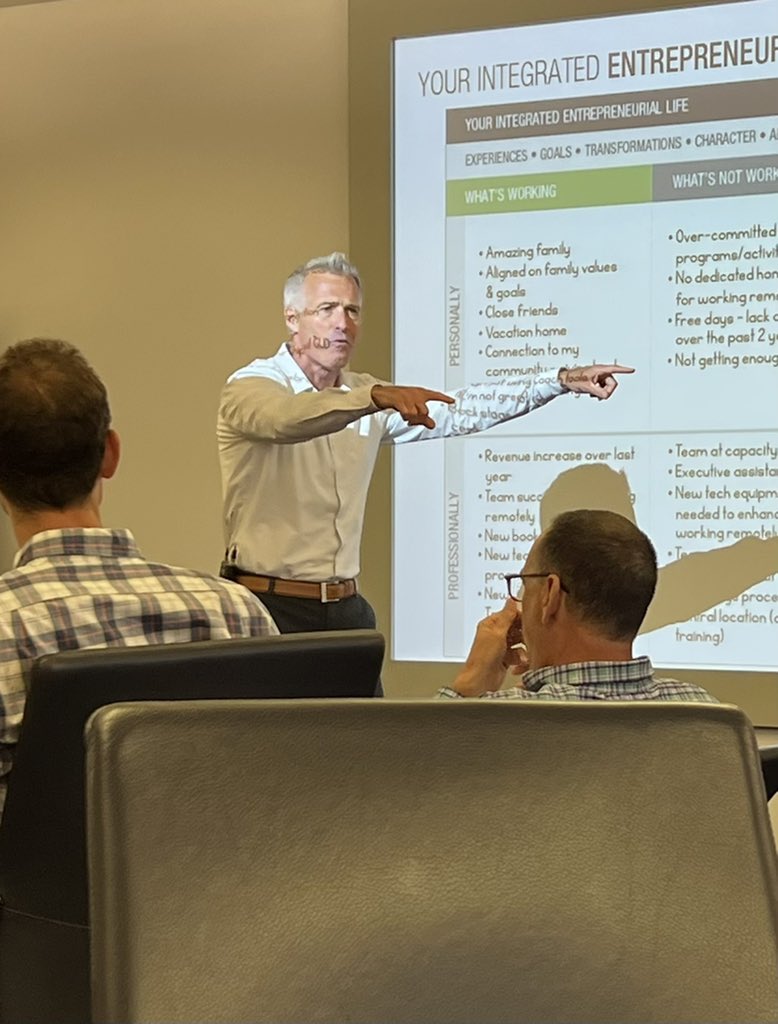 Thank you to <a href="/StrategicCoach/">Strategic Coach</a> and our professional leader, and amateur rapper, Chad Johnson for a great session today. #BiggerFutures