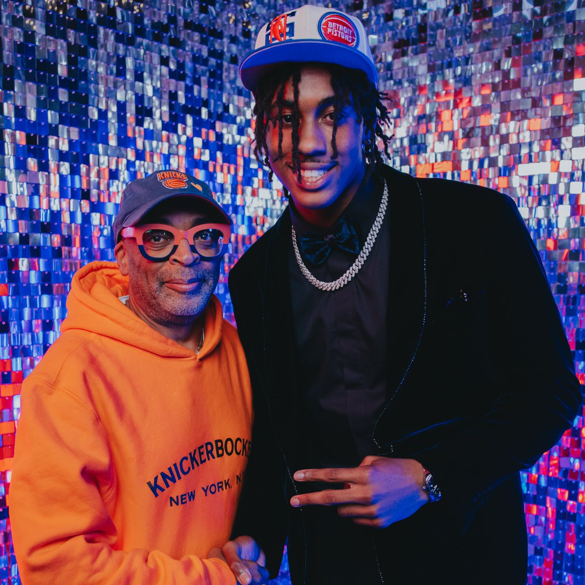 NBADraft's tweet photo. 📸 Spike Lee x Jaden Ivey https://t.co/WG99f2NpSV