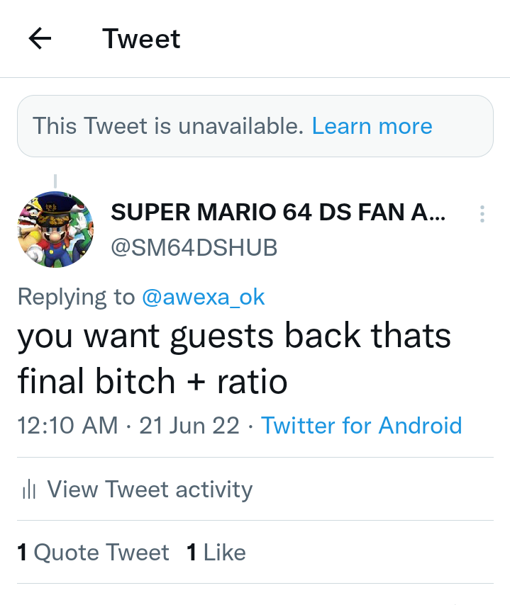 SM64DSHUB's tweet photo. ANOTHER W THANK YOU #MarioEmpire #MarioGang https://t.co/Es5Aw3Odjg