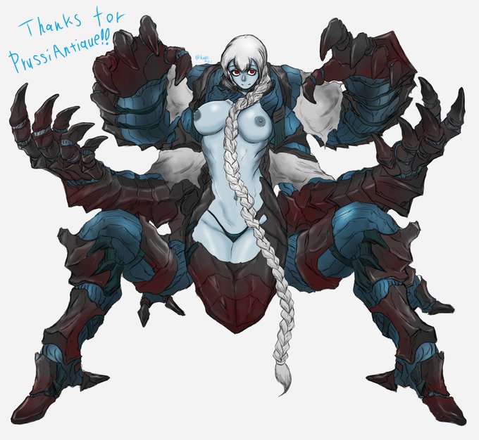 去年同じ方から依頼されて描いた子の重装化差分だったりします(乳首出てるのでセンシティブ設定) 