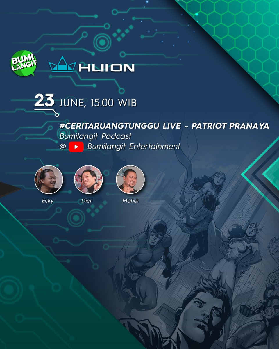 BumilangitID's tweet photo. Kangen ngga nih ketemu di acara offline? Kita ketemuan, yuk!
Ada Bumilangit x HUION di @indocomtech!
Sampai jumpa di Indocomtech, Jakarta Convention Center, tanggal 22 sampai 26 Juni 2022!
.
#bumilangit #event #bumilangitxhuion #indocomtech #huion https://t.co/IEXcDtrhkK