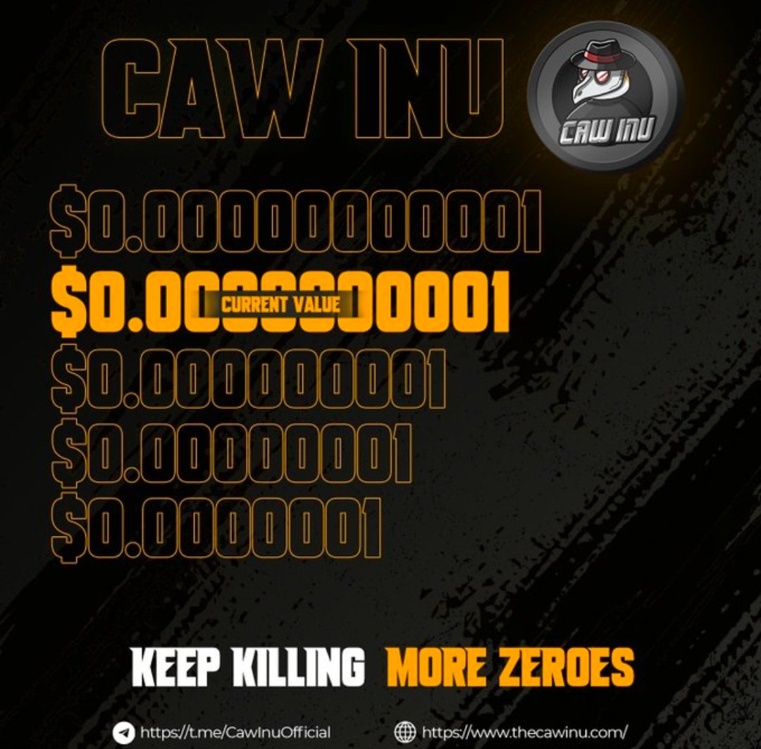 #cawinu $CAWI will be the new #memecoin trend this year!

Price Today:
$CAWI : $0.000000000189019
vs
#BabyDogeCoin : 
$0.000000001246

Buy/Sell(5% Slip)
pancakeswap.finance/swap?inputCurr…

Poocoin:
poocoin.app/tokens/0x1e421…

Dextools:
dextools.io/app/bsc/pair-e…

#SHIBARMYSTRONG 
 #Cryptocurency