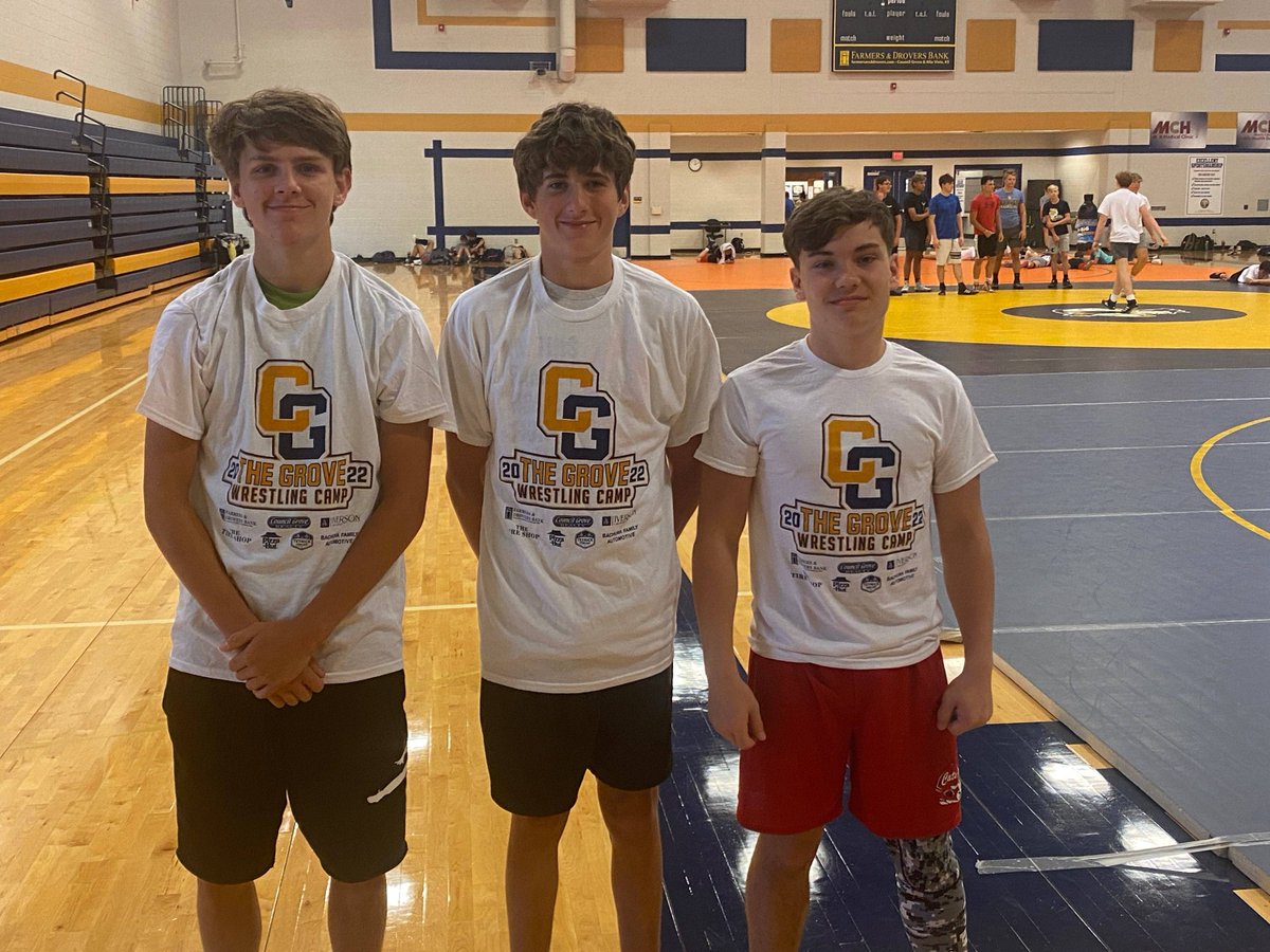 These 3 Wildcat Wrestlers took on the challenge of The Grove Camp.  2 days of technique, lifting, running and LOTS of LIVE Wrestling!  Good Job Tucker, Kyzer and Bowen! #btonwrestling