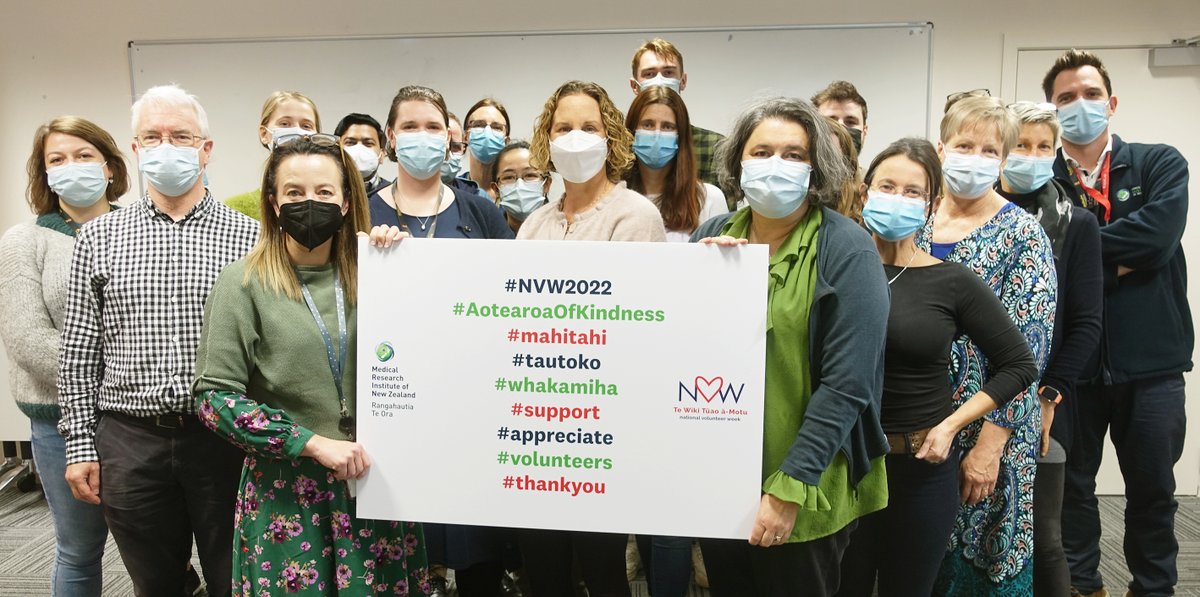 This Te Wiki Tūao ā-Motu National Volunteer Week we celebrate our generous MRINZ study volunteer whānau. Without our incredible clinical trial participants, our research mahi is simply not possible. #NVW2022 #AotearoaOfKindness
