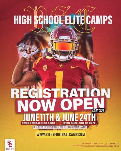 maine_d1's tweet photo. I will be attending the USC camp this Friday!! @USC_FB https://t.co/UHinsj9Hp2