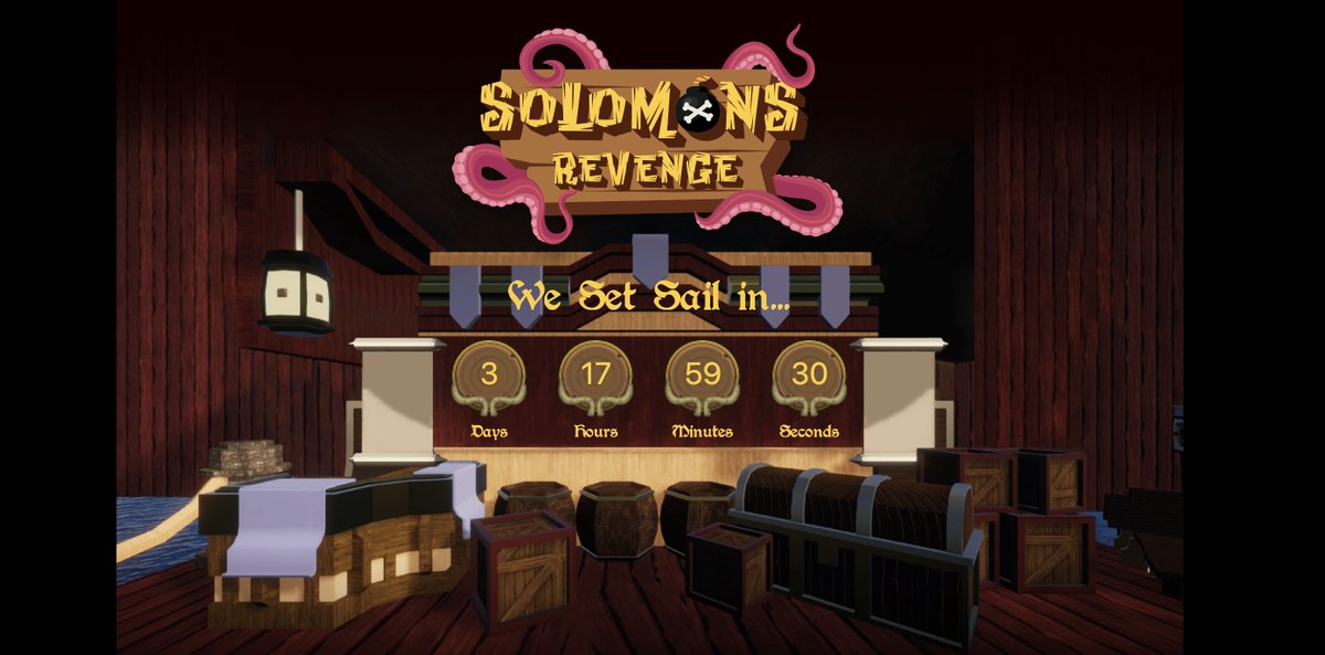SolomonRevenge's tweet photo. The Clock is ticking ⏱️ We set sail in 3 days! 
Be ready to adventure in this pirate theme battle royal game 🤩

Solomon's revenge will be available on the Google play store &amp; Appstore!

#Solomon #revenge #pirate https://t.co/jjsQWWpXYA