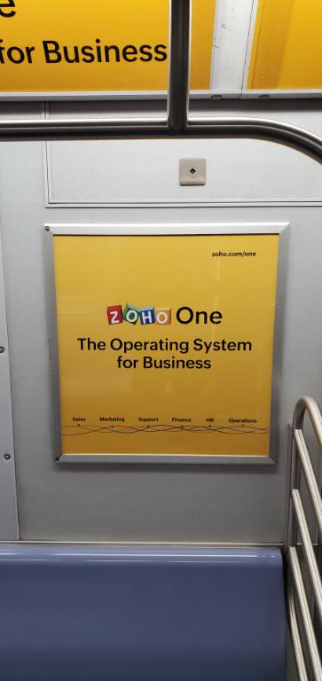 svembu's tweet image. Trains in New York and San Francisco, billboards in various cities ... we are launching a big marketing push!

&quot;Zoho One: The Operating System for Business&quot;

&quot;Choose Privacy, Choose Zoho&quot;

are some of the themes.