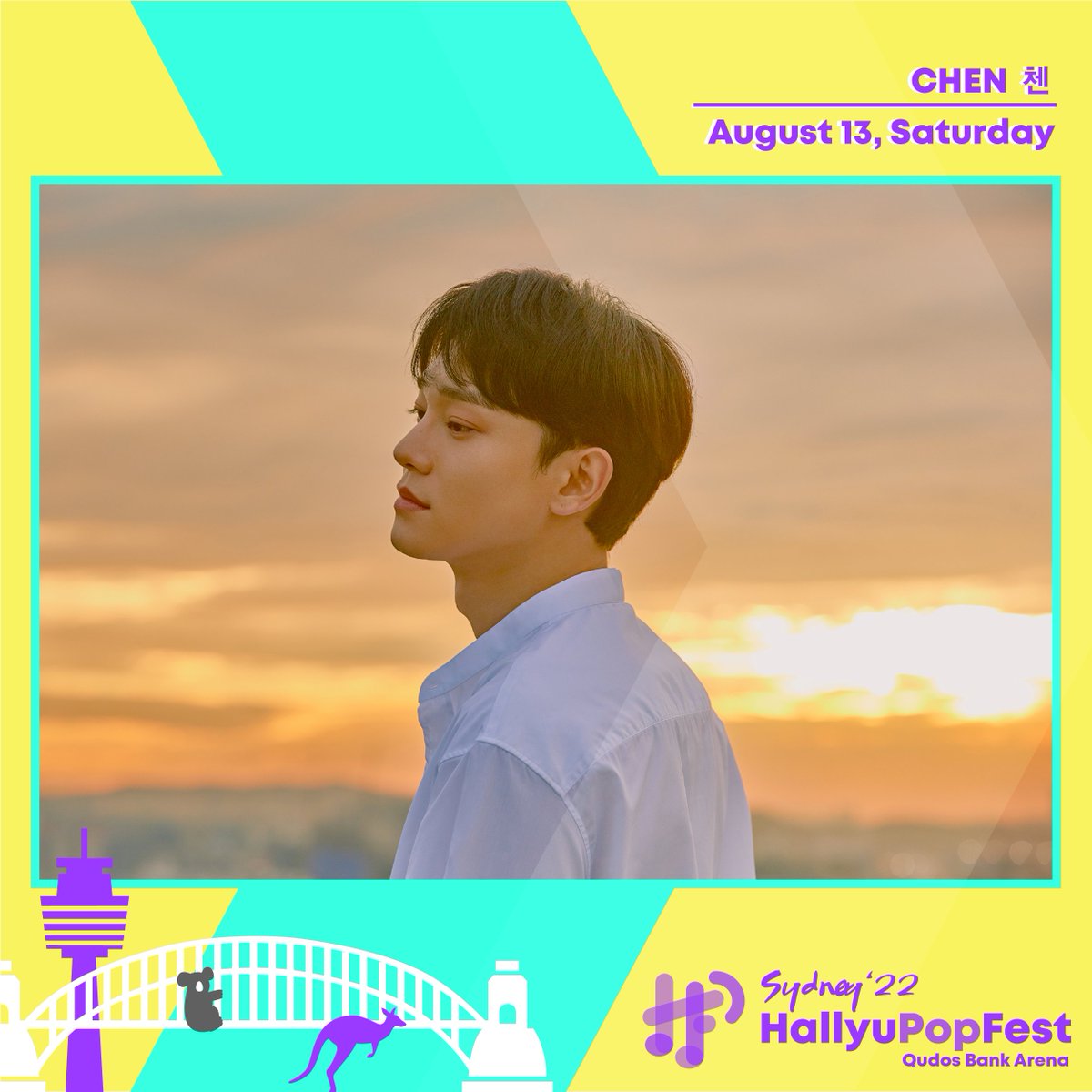 hpf_sydney's tweet photo. Australia! @weareoneEXO’s CHEN is coming to you! ✨

#CHEN #첸  will be joining us in our Saturday Line-up, on August 13 at #HPFSydney2022

#Everytime we listen to CHEN’s honey vocals we melt 🥺 #ShallWe listen to him together at #HallyuPopFest in Sydney? https://t.co/mWYm54J4T5