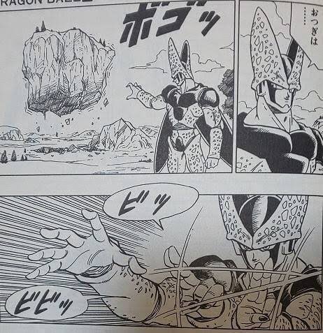 AMIBAnotTOKI's tweet photo. ドラゴンボールで1番悲しいシーン、
みんなでワイワイ盛り上がるために
石の質にまでこだわって
自作のリング作って満足してたら
急に瞬間移動してきた悟空に
「せこいリング」呼ばわりされて
目を逸らして笑うセル https://t.co/9mEK4ir9U3