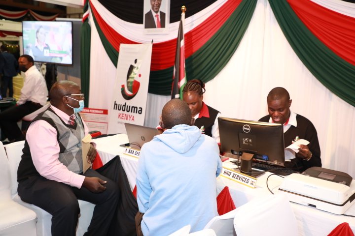HudumaKenya's tweet photo. Today visit our stand at @KICC_kenya we sort you Chap Chap! 

Services being offered include: replacement of lost IDs, @nhifkenya, @UFAAKenya, issuance of birth certificates, @KRACare, AGPO and online support for GoK services. 

#HudumaMashinaniKICC
Huduma Centre KICC https://t.co/f4wkqFm87n